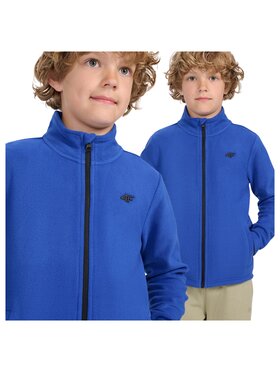4F 4F Fleecová mikina FJWAW25TFLEM413-36S Modrá Regular Fit