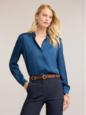 Motivi Motivi Camicia 5192Q600996N024 Blu Regular Fit