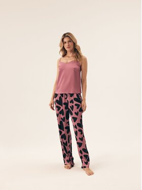 Esotiq Esotiq Piżama 42105 Fioletowy Regular Fit