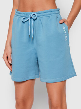 PLNY LALA PLNY LALA Športne kratke hlače Shorty PL-SI-SH-00008 Modra Loose Fit