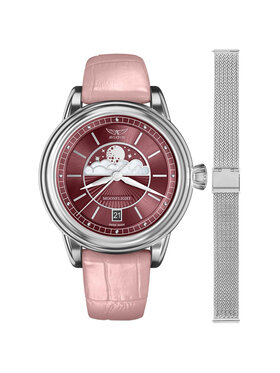 Aviator Aviator Zegarek V.1.33.0.264.4.PM-SET Srebrny