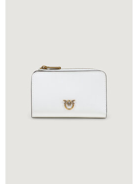 PINKO PINKO Portfel MINI WALLET VITELLO SETA Biały