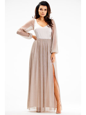 Awama Awama Abito da sera A626 Beige Basic Fit