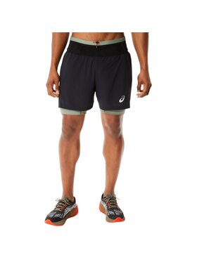 Asics Asics Szorty sportowe ASICS Fujitrail Short Czarny Slim Fit