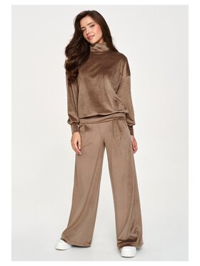 Makadamia Makadamia Dres M953 Brązowy Loose Fit