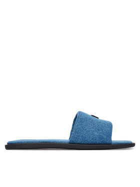 Tommy Jeans Tommy Jeans Şlapi Tjw Padded Denim Casual Slide EN0EN03020 Albastru