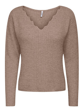 ONLY ONLY Sweter 15297168 Brązowy Regular Fit