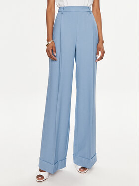 TWINSET TWINSET Kalhoty z materiálu 241TF2041 Modrá Regular Fit