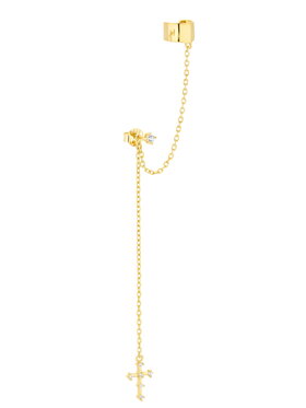 Alicja&Maria Jewellery Alicja&Maria Jewellery Kolczyk Rebel Chained Gold Żółte złocenie