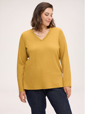 Fiorella Rubino Fiorella Rubino T-Shirt G0DYL009315N028 Żółty Regular Fit