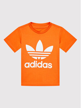 adidas adidas T-Shirt Trefoil HK7514 Pomarańczowy Regular Fit
