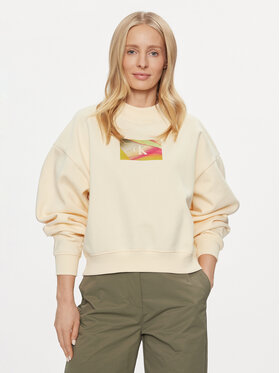 Calvin Klein Jeans Calvin Klein Jeans Majica dugih rukava Illuminated Box Logo Crew Neck J20J222897 Écru Regular Fit
