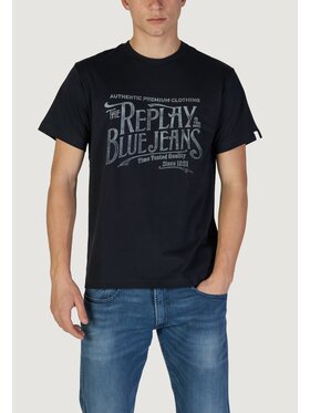 REPLAY REPLAY T-Shirt M3042.000.2660 Niebieski Shirt Fit