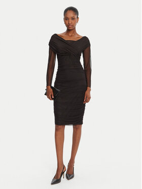 Rinascimento Rinascimento Коктейлна рокля CFC0126152003 Черен Slim Fit
