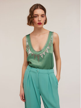 Motivi Motivi Top D724Q000441N015 Verde Regular Fit