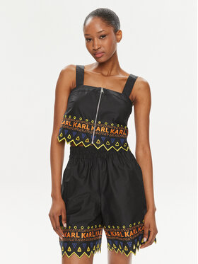 KARL LAGERFELD KARL LAGERFELD Top 241W1611 Schwarz Slim Fit