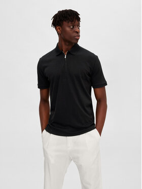 Selected Homme Selected Homme Polo Fave 16079026 Czarny Regular Fit