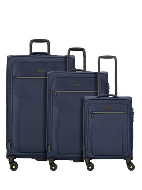 D&N D&N Komplet walizek 310148 Błękitny