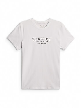 4F 4F Tričko LAKESIDE ESCAPE Biela Regular Fit