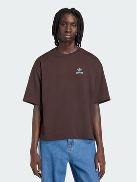 adidas adidas T-Shirt 162031 Brązowy Oversize