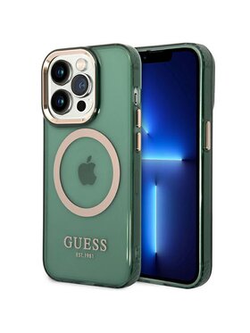 Guess Guess Etui na telefon iPhone 14 Pro Max Zielony