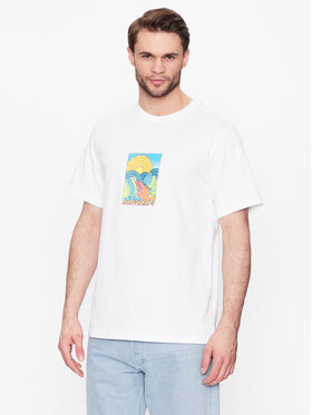 Converse Converse T-shirt Layres Of Earth 10024590-A03 Blanc Standard Fit