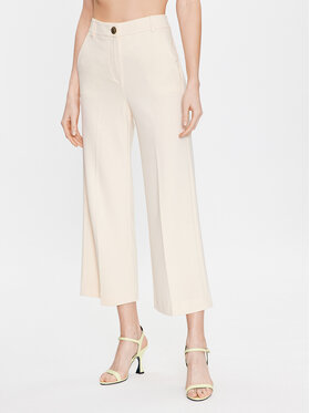 Marella Marella Pantalon en tissu Minerva 2337810334 Écru Regular Fit