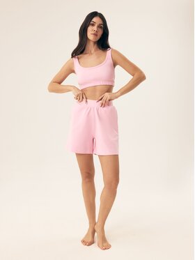 Esotiq Esotiq Szorty materiałowe 43070 Różowy Regular Fit