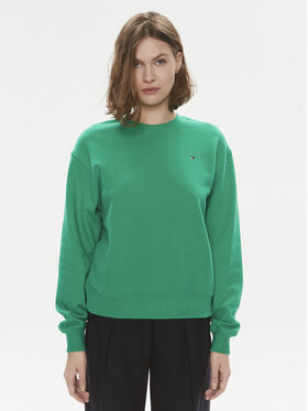 Tommy Hilfiger Tommy Hilfiger Felpa Flag WW0WW41246 Verde Relaxed Fit