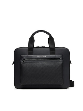 Tommy Hilfiger Tommy Hilfiger Чанта за лаптоп Th Monogram Computer Bag AM0AM13835 Черен