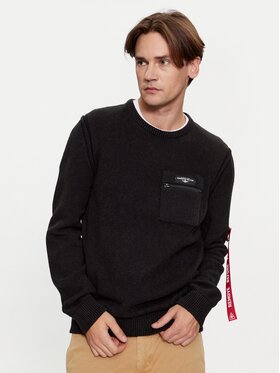 Aeronautica Militare Aeronautica Militare Sweter 232MA1460L518 Czarny Regular Fit