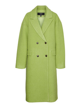 Vero Moda Curve Vero Moda Curve Gyapjú kabát 10296650 Zöld Regular Fit