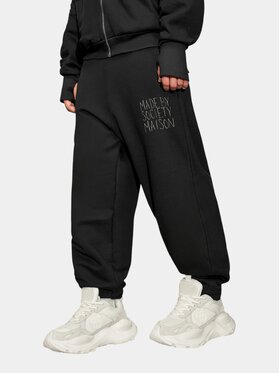 MADE BY SOCIETY MADE BY SOCIETY Spodnie materiałowe UNBOUND - P17622 Czarny Basic Fit
