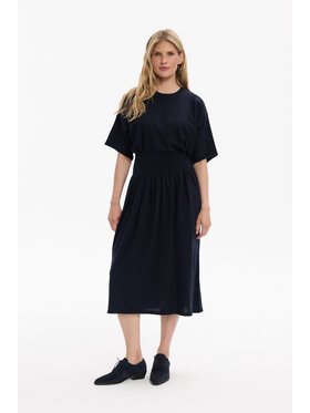 Deni Cler Milano Deni Cler Milano Spódnica midi T-DC-752D-F5-90-59-1 Granatowy Regular Fit