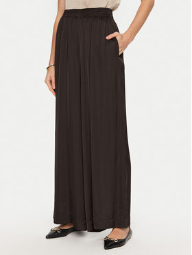 ViCOLO ViCOLO Kalhoty z materiálu TS0806 Hnědá Relaxed Fit
