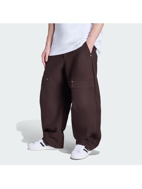 adidas adidas Spodnie materiałowe 161746 Brązowy Loose Fit