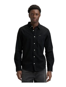 Lee Lee Koszula 112376555 Czarny Regular Fit
