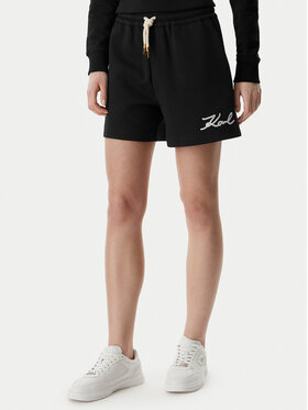 KARL LAGERFELD KARL LAGERFELD Športové kraťasy B2W10124 Čierna Regular Fit