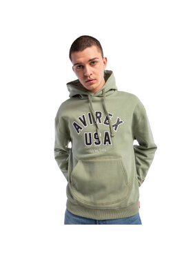 Avirex Avirex Bluza Columbus OH Hoody Olive V1A00004-514 Zielony Classic Fit