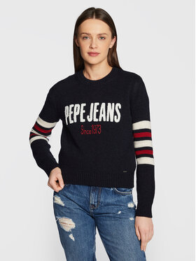 Pepe Jeans Pepe Jeans Sweter Bobby PL701905 Granatowy Regular Fit