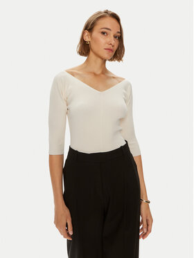 Weekend Max Mara Weekend Max Mara Sweater Oceano 2425366031 Ekru Slim Fit