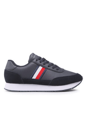 Tommy Hilfiger Tommy Hilfiger Sneakersy Core Eva Runner Corporate Lea FM0FM04397 Granatowy