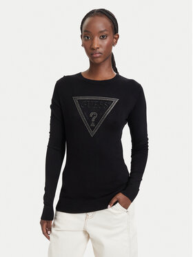 Guess Guess Megztinis W6YR28 Z0976 Juoda Regular Fit