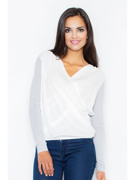 FIGL FIGL Blúzka M375 Sivá Regular Fit