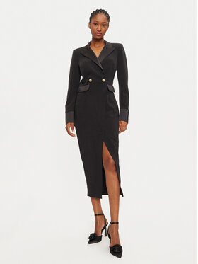 Babylon Babylon Koktel haljina E00725 Crna Regular Fit