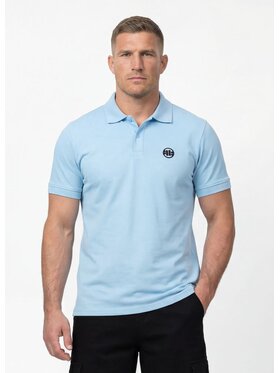PITBULL PITBULL Polo SMALL LOGO Niebieski Regular Fit