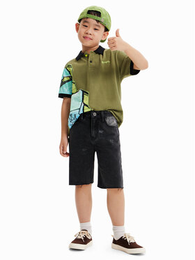 Desigual Desigual Džínsové šortky 23SBDD01 Čierna Regular Fit