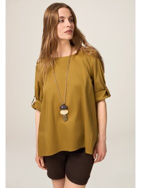 Oltre Oltre Bluzka 2462R103021N025 Zielony Over Fit
