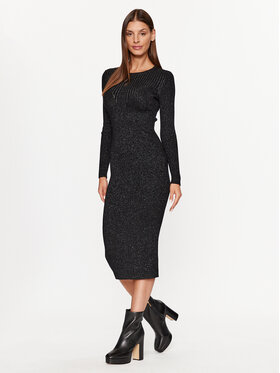 Silvian Heach Silvian Heach Úpletové šaty CVA23123VE Čierna Slim Fit