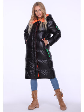 Perso Perso Zimní kabát puchowy z szelkami Černá Regular Fit